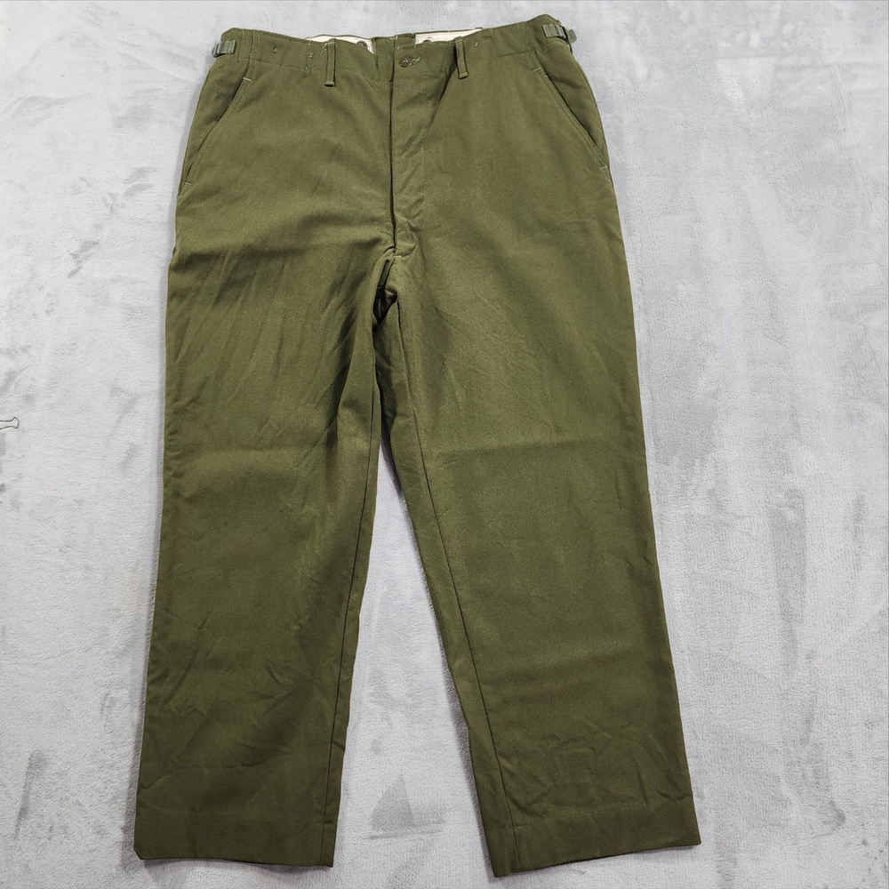 VTG 50s US Army Pants Mens 36x30 Green OG-108 Wool Field M-1951 Winter Combat